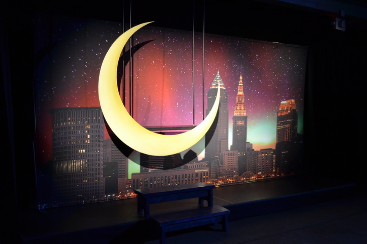 Cleveland Skyline Moon Swing