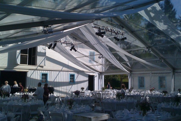 Wedding in a Clear Span Tent